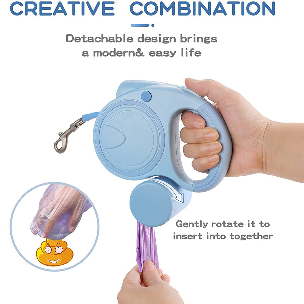 360° Tangle-Free 3 in 1 Retractable Dog Walking Leash