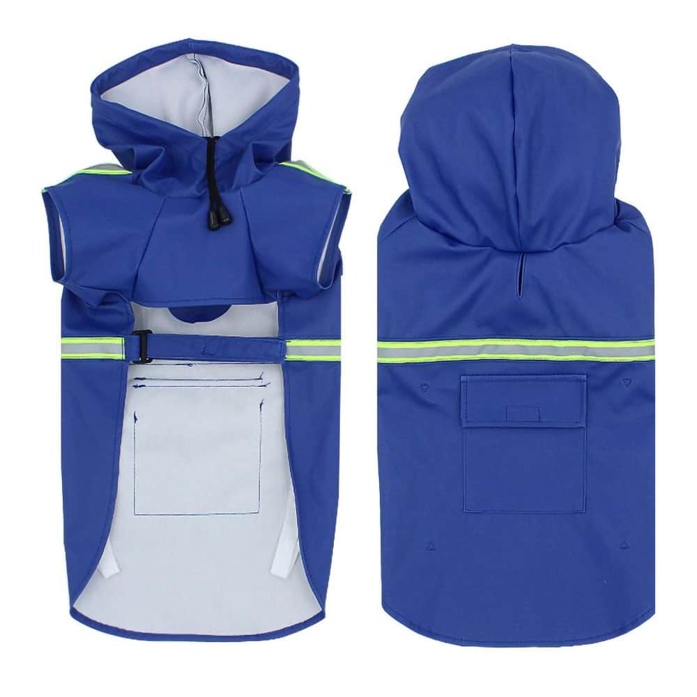 Rainaway - Dog Raincoat With Leash/Harness Port
