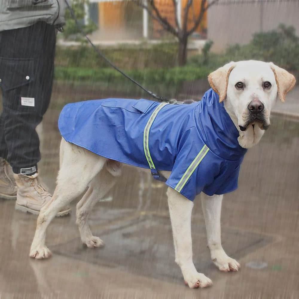 Rainaway - Dog Raincoat With Leash/Harness Port