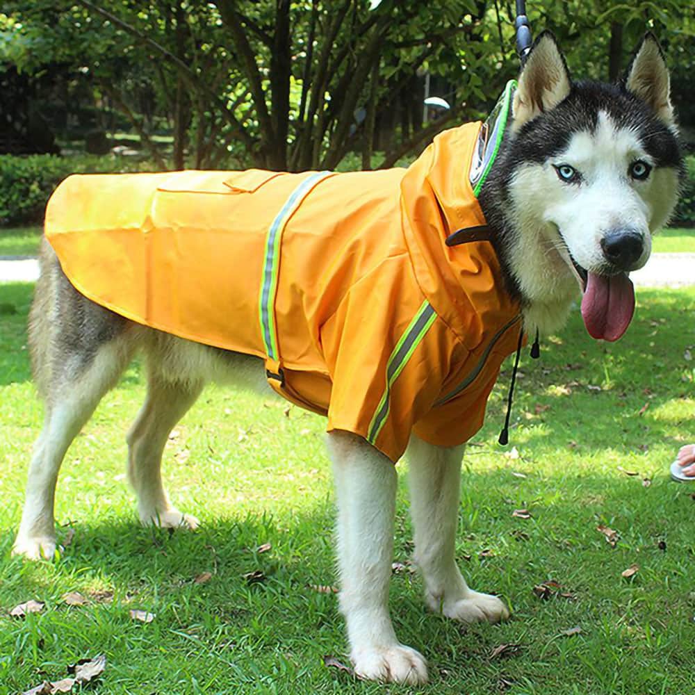 Rainaway - Dog Raincoat With Leash/Harness Port