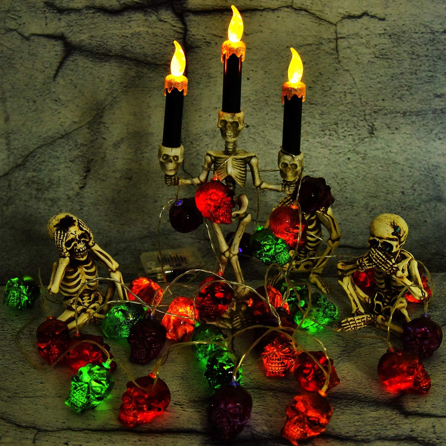 30LEDs Spooky Skull String Light