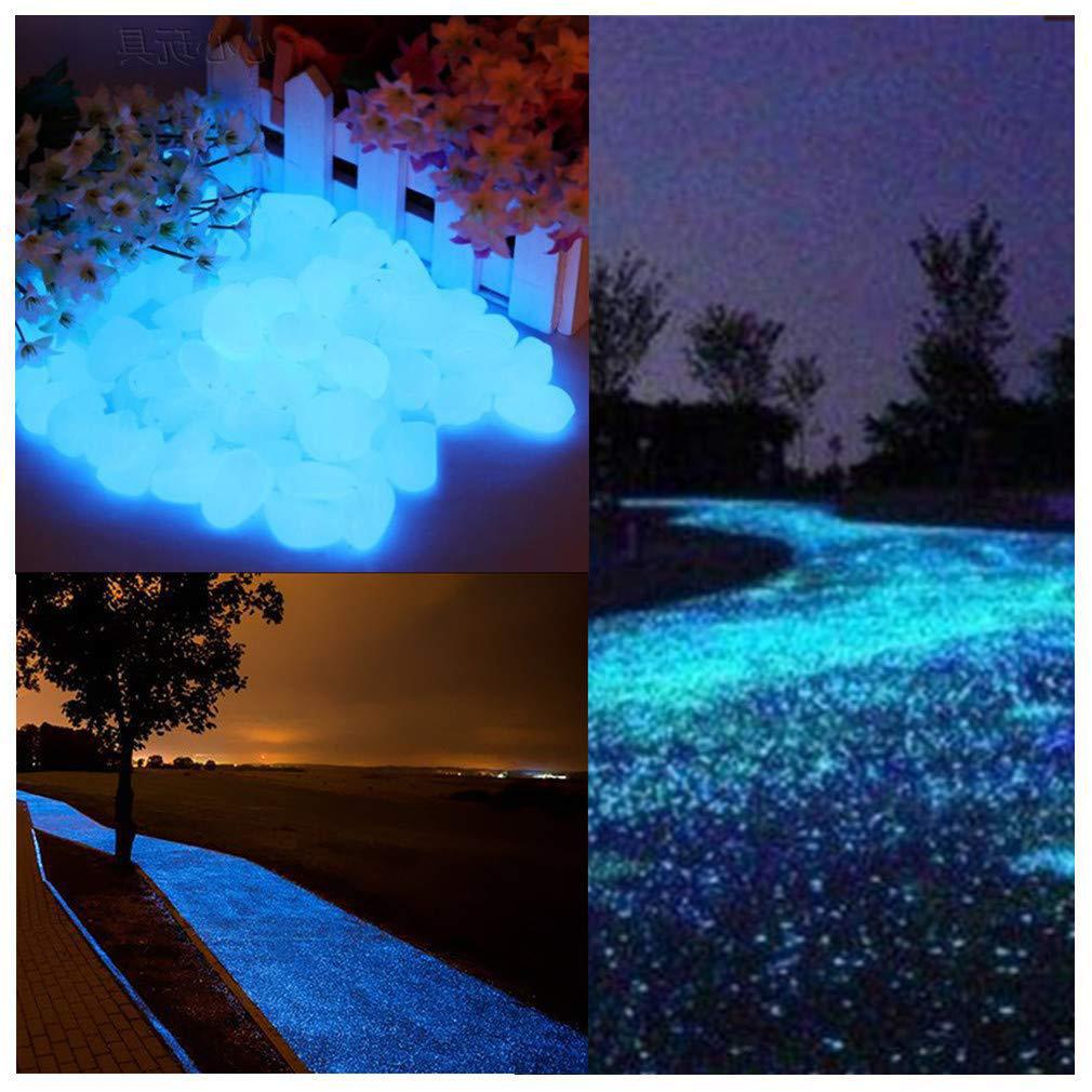200PCS Dark Luminous Garden Pebbles