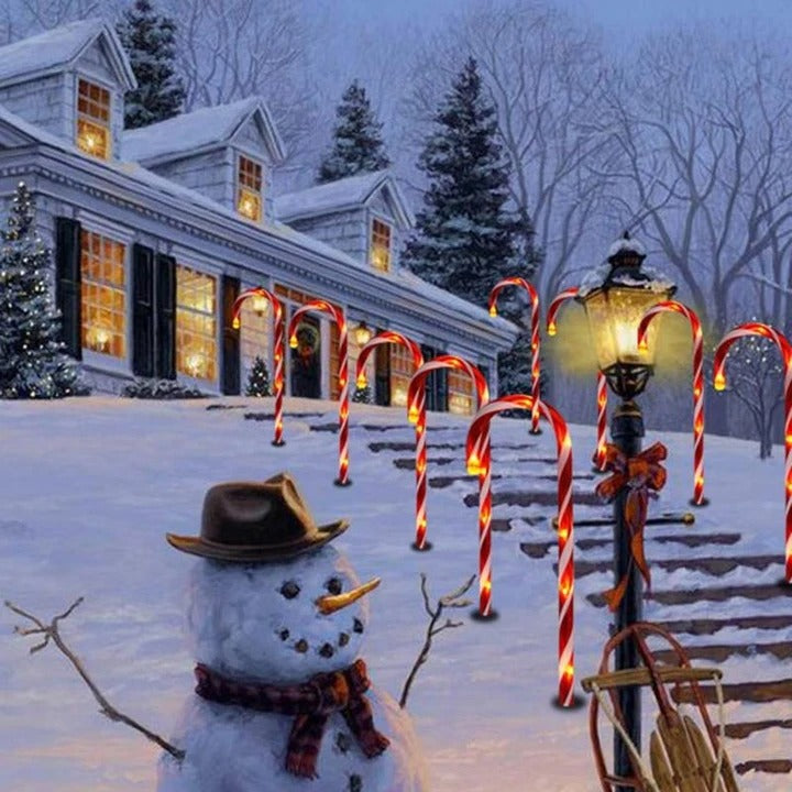 Christmas Candy Cane Pathway Lights