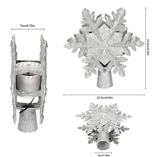 Christmas Tree Topper with Snowflake Projector
