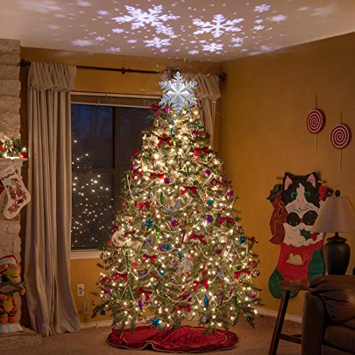 Christmas Tree Topper with Snowflake Projector