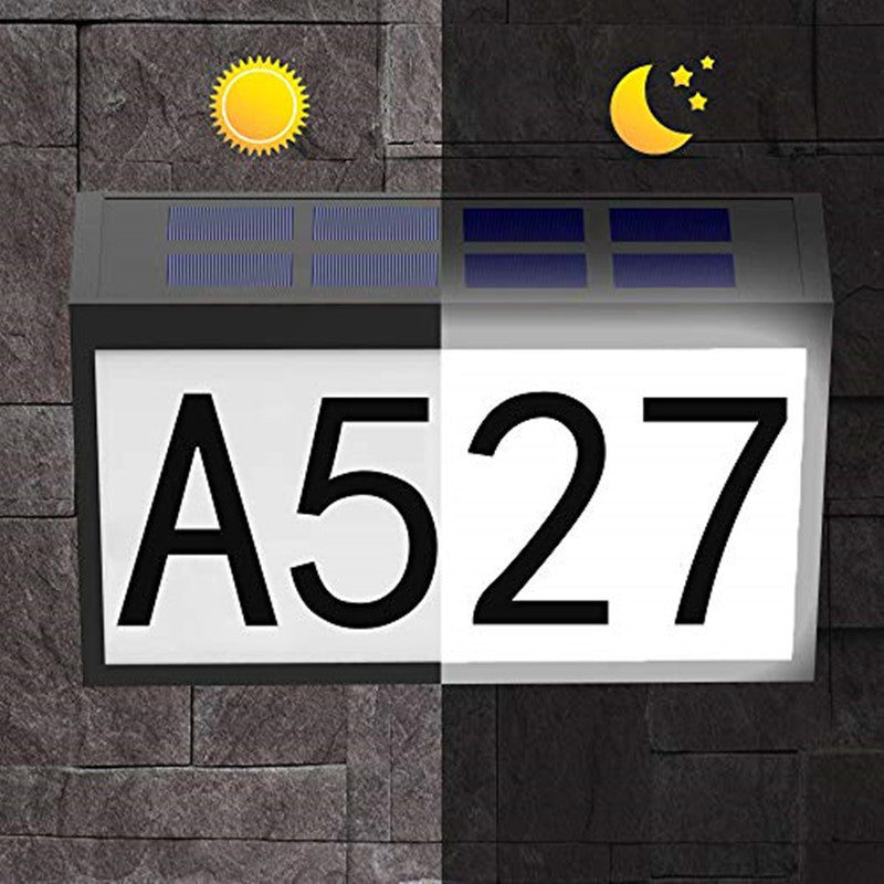 LED Solar House Number Light
