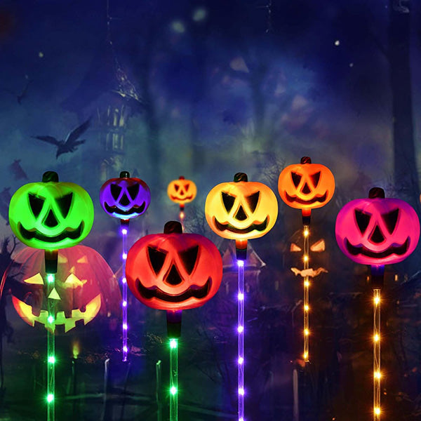 2025 Upgraded ๐ป๐ 6-Packs LED Solar Halloween Ground Lights