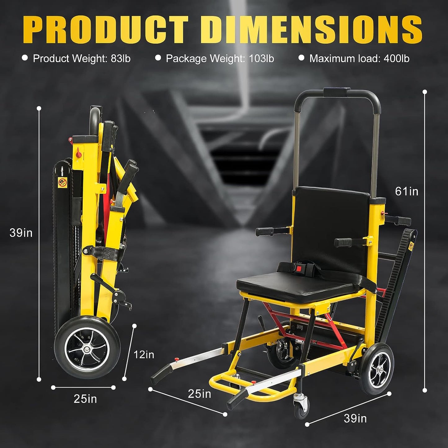 Motorized Portable Elderly Stair Climbing Lift Wheelchair