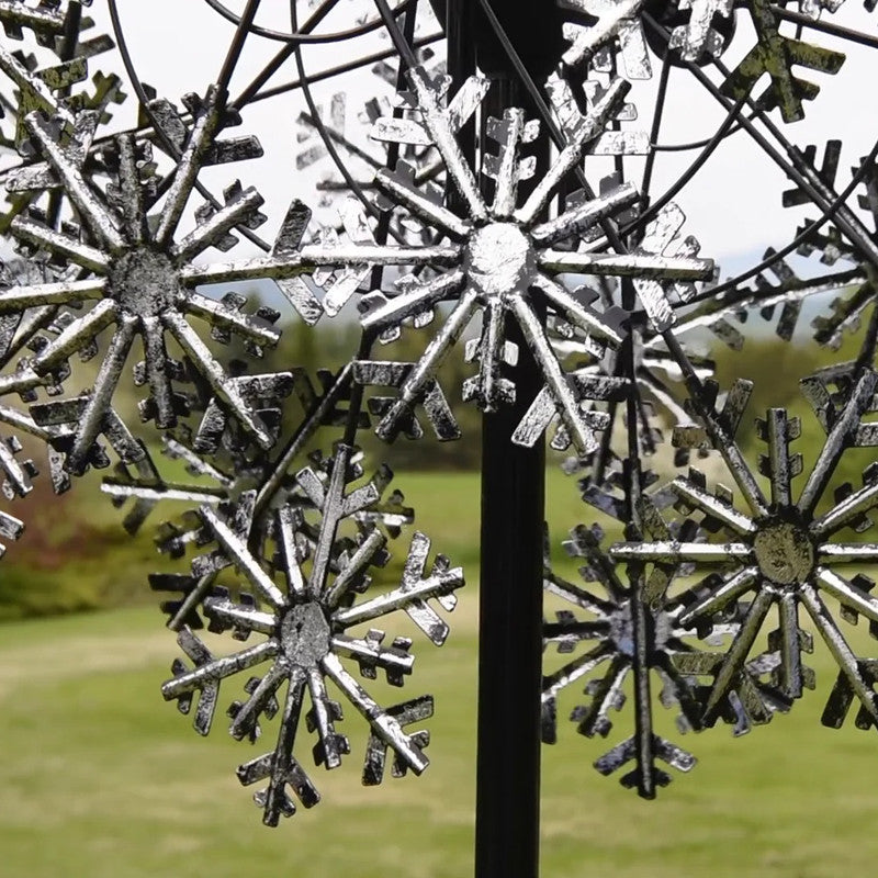 Snowflake Solar Wind Spinner