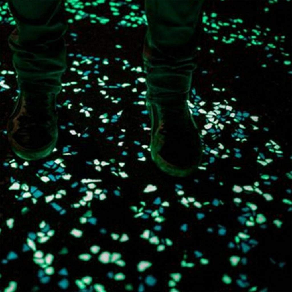 200PCS Dark Luminous Garden Pebbles