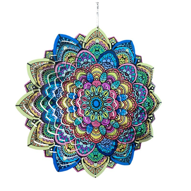 3D Mandala Metal Wind Spinner