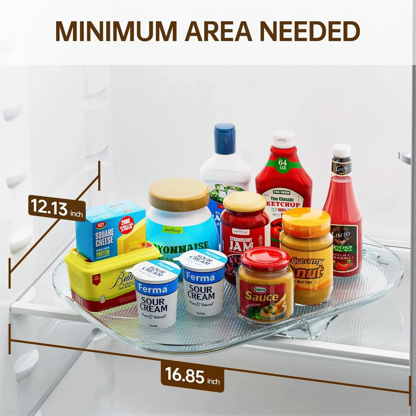 Lazy Susans Turntable Organizer for Refrigerator