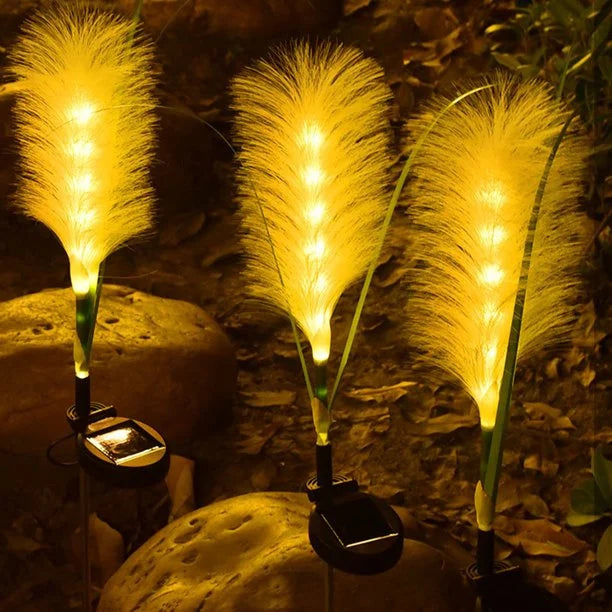 Solar Reed Garden Lights Outdoor Decorative