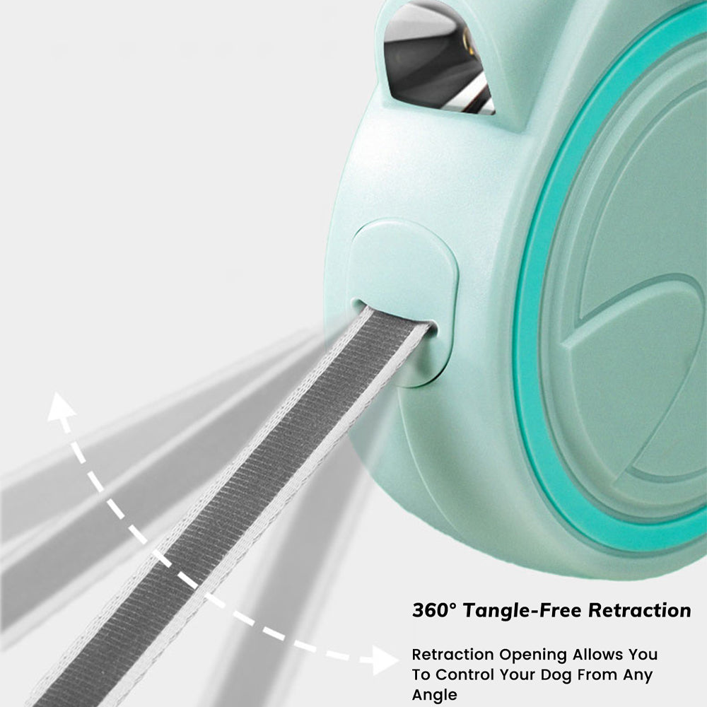 360° Tangle-Free 3 in 1 Retractable Dog Walking Leash