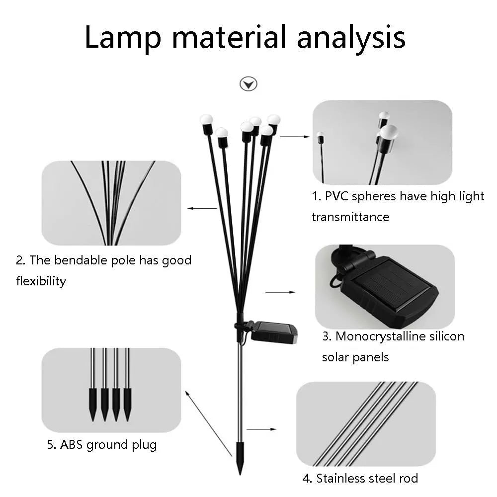 Solar Powered Firefly Garden Lights