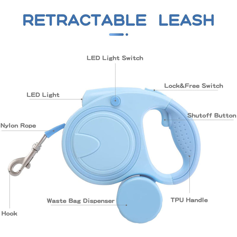 360° Tangle-Free 3 in 1 Retractable Dog Walking Leash