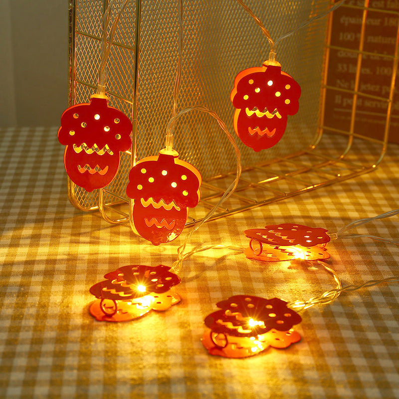 Metal Pine Cone String Lights