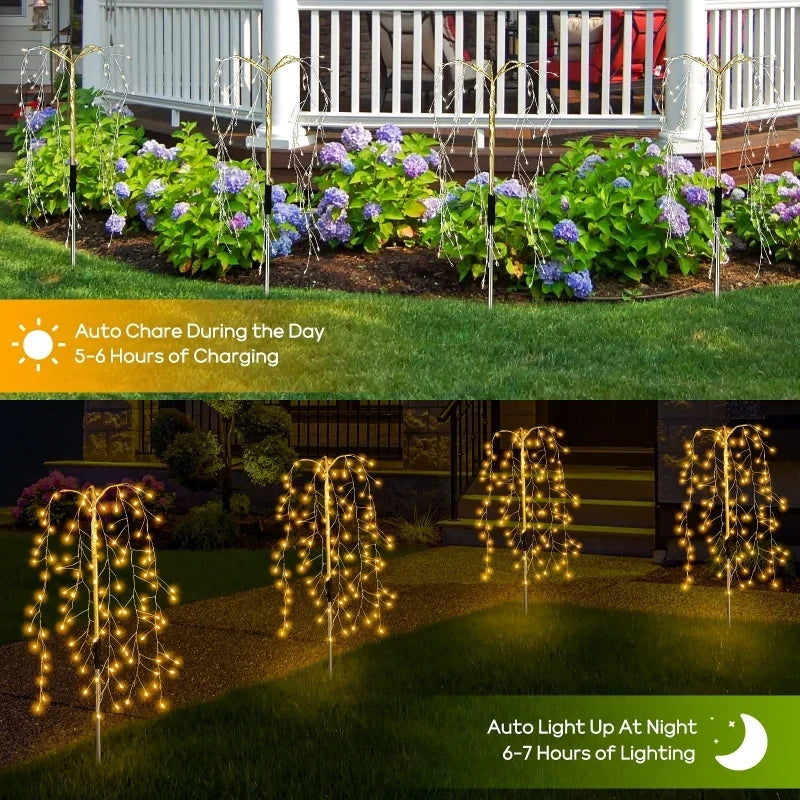 3 Packs Solar Garden Lights Outdoor Decor
