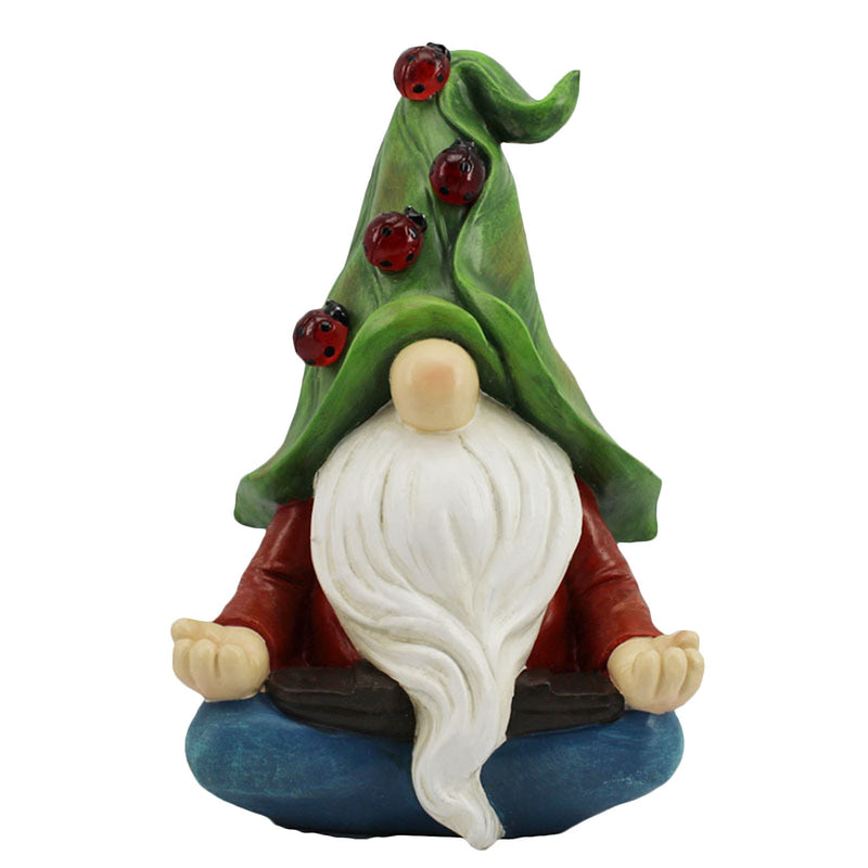 Solar Garden Gnome Statue - Ladybug