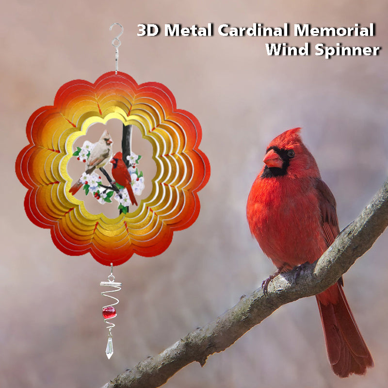 3D Garden Decorative Cardinal Wind Spinner