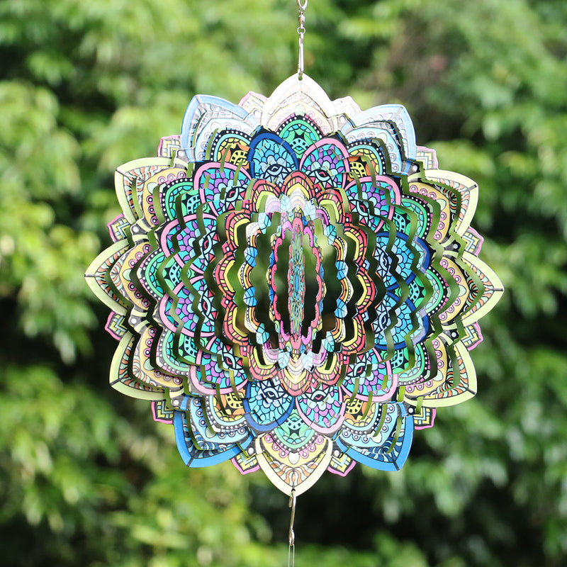 3D Mandala Metal Wind Spinner