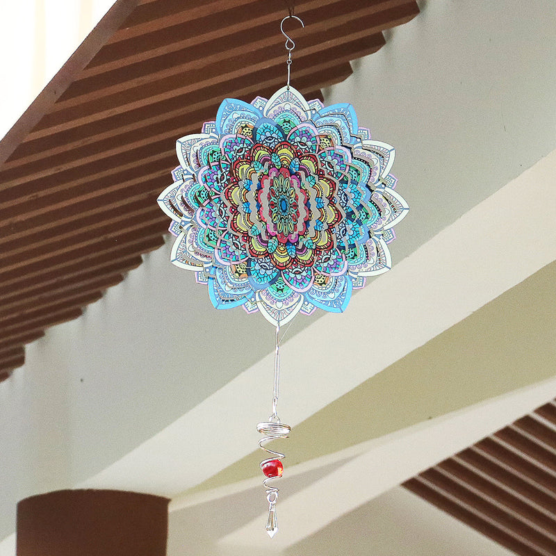 3D Mandala Metal Wind Spinner