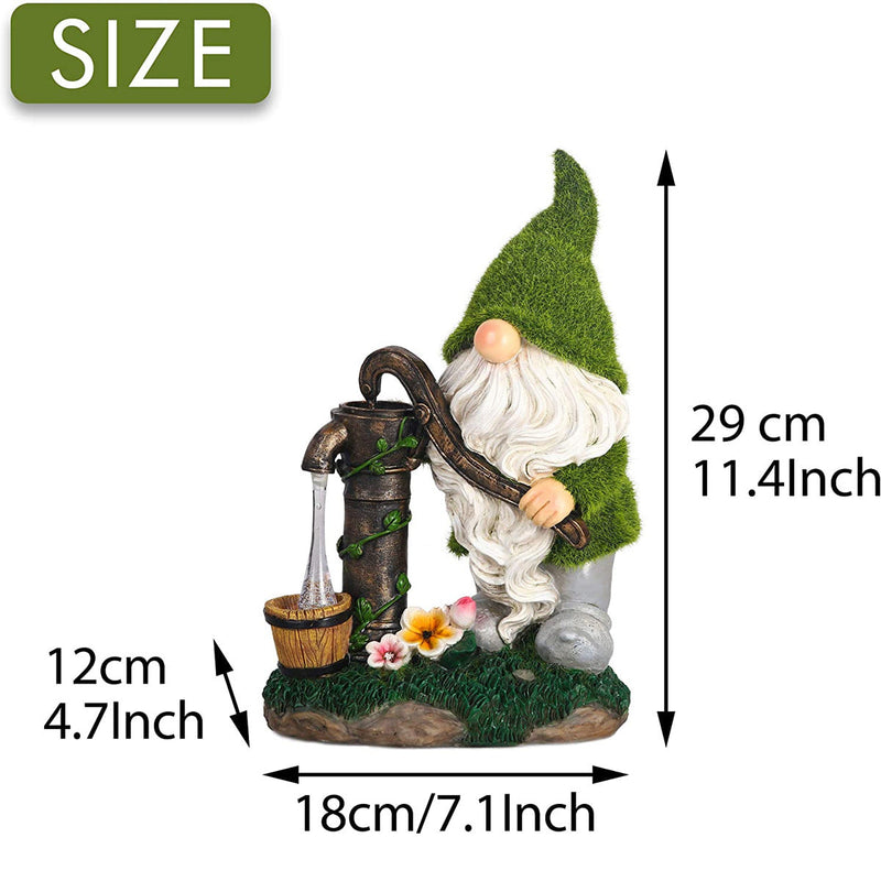 Solar Garden Gnome Statue - Jar Of Fireflies