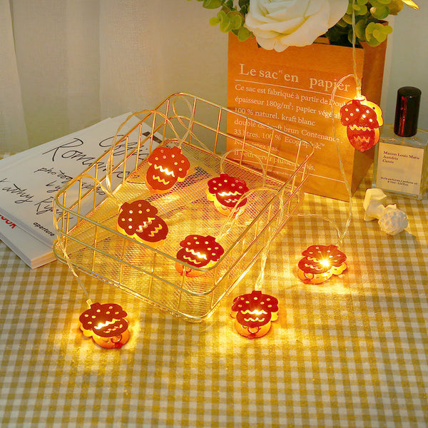 Metal Pine Cone String Lights