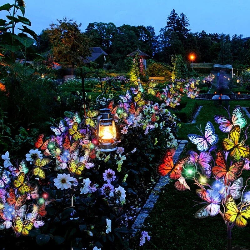 2 Packs Solar Outdoor Butterfly Lights