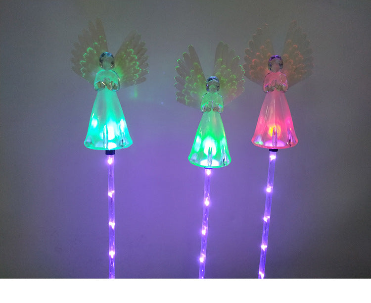 Solar-Powered LED Angel Light