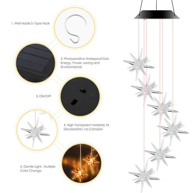 Solar Sea Urchin Wind Chime Light