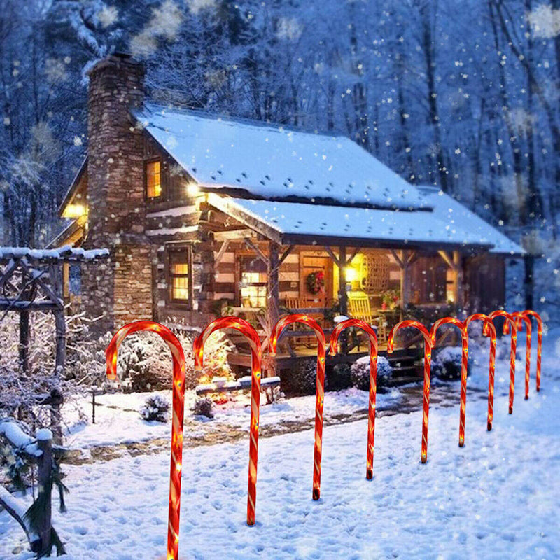 Christmas Candy Cane Pathway Lights