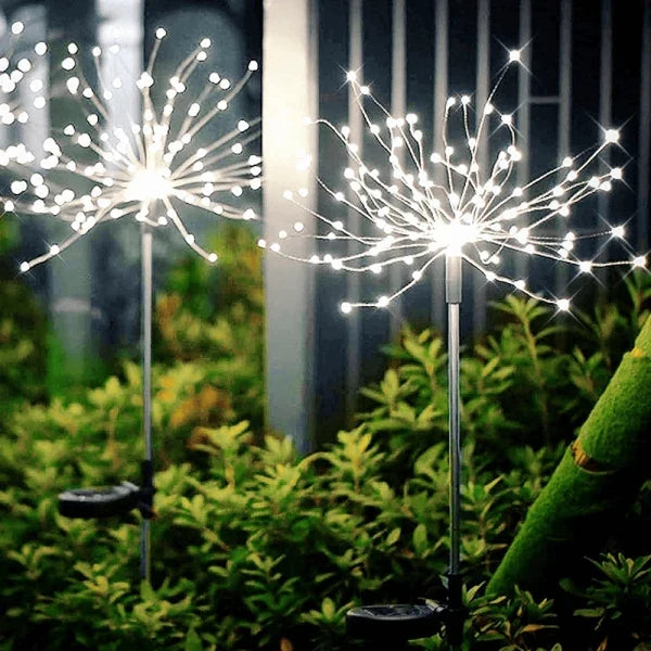 Solar Garden Firework Lights Outdoor Decoration