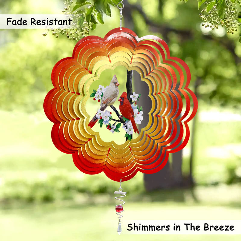 3D Garden Decorative Cardinal Wind Spinner