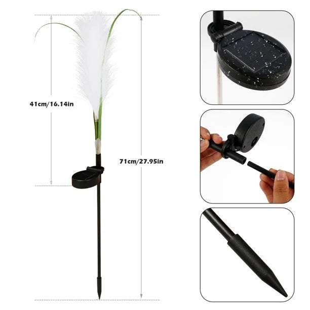 Solar Reed Garden Lights Outdoor Decorative