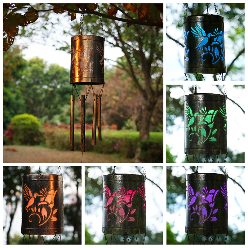 Hummingbird Metal Wind Chime Lamp