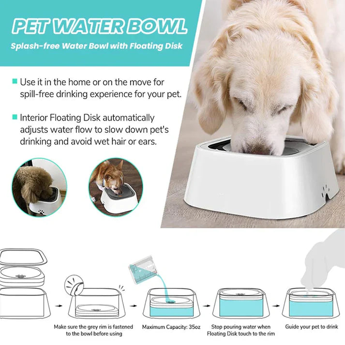 No-Spill Pet Water Bowl