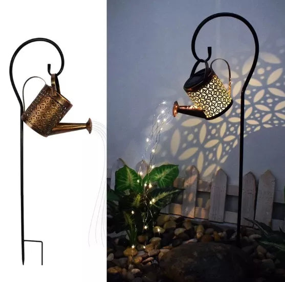 The Enchanted Watering Can, Solar Glowing Watering Can Made with Fairy Light