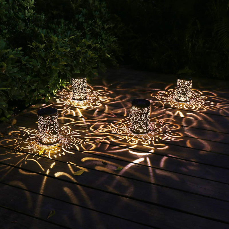 Solar Owl Hollow Garden Light