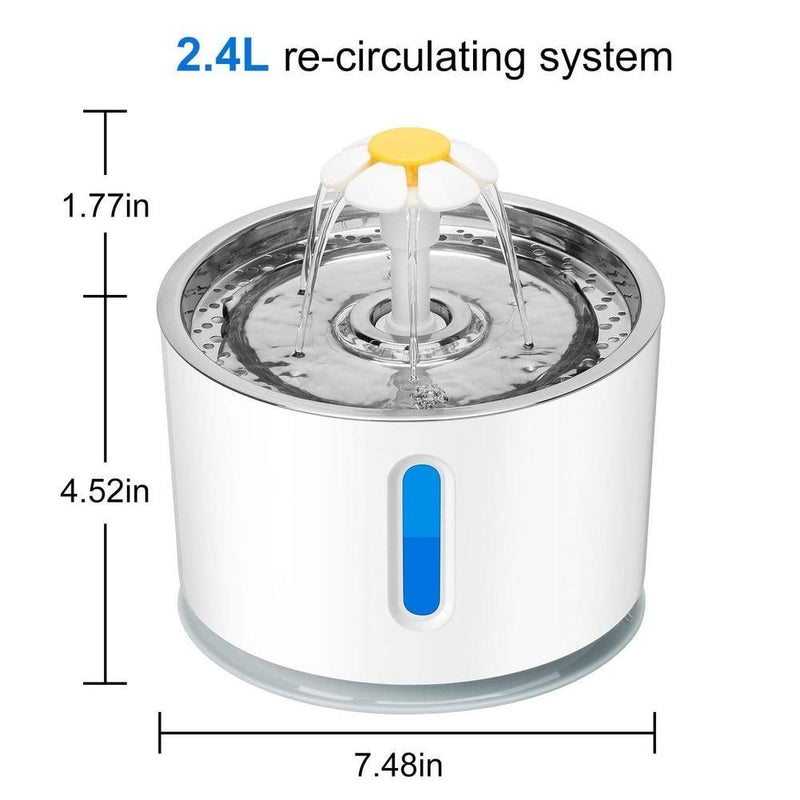 Automatic Cat & Dog Stainless Water Bowl Fountain