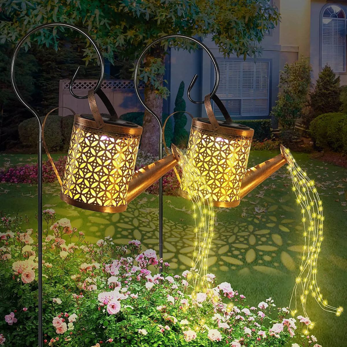 The Enchanted Watering Can, Solar Glowing Watering Can Made with Fairy Light