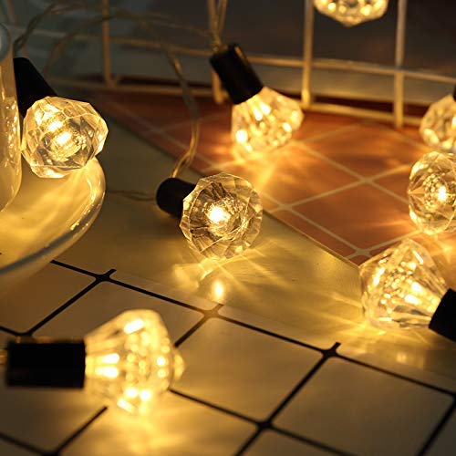 Solar Powered Diamond String Lights