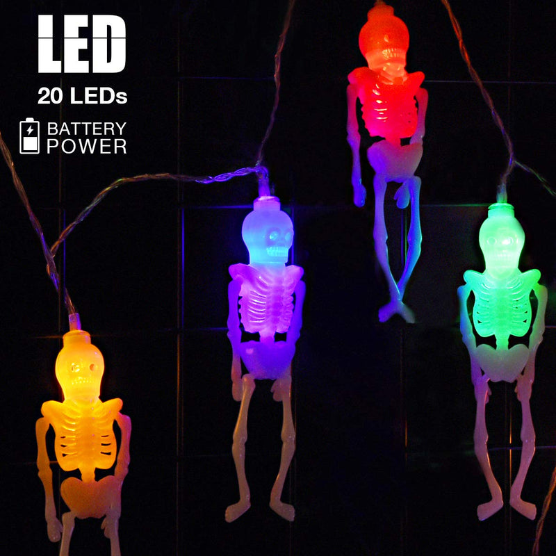 Halloween Skeleton Skull String Lights