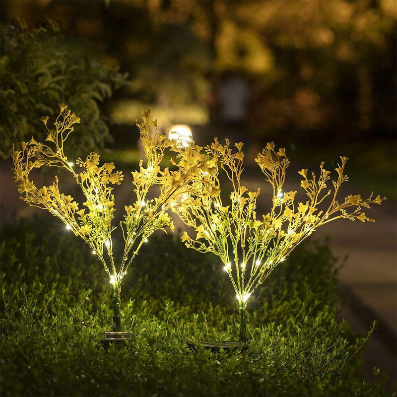 Golden Floral Solar Light