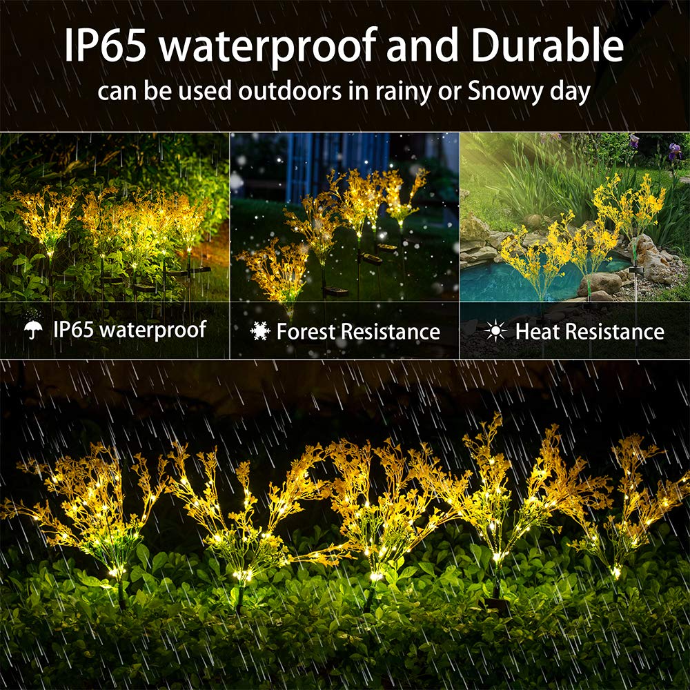 Golden Floral Solar Light