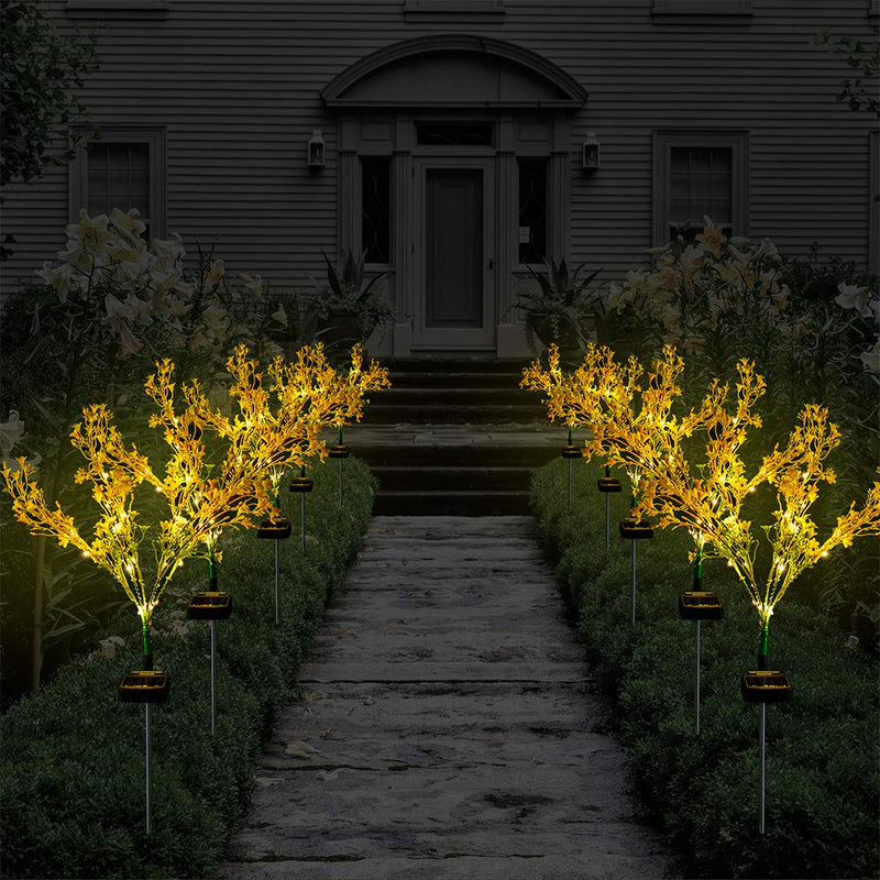 Golden Floral Solar Light