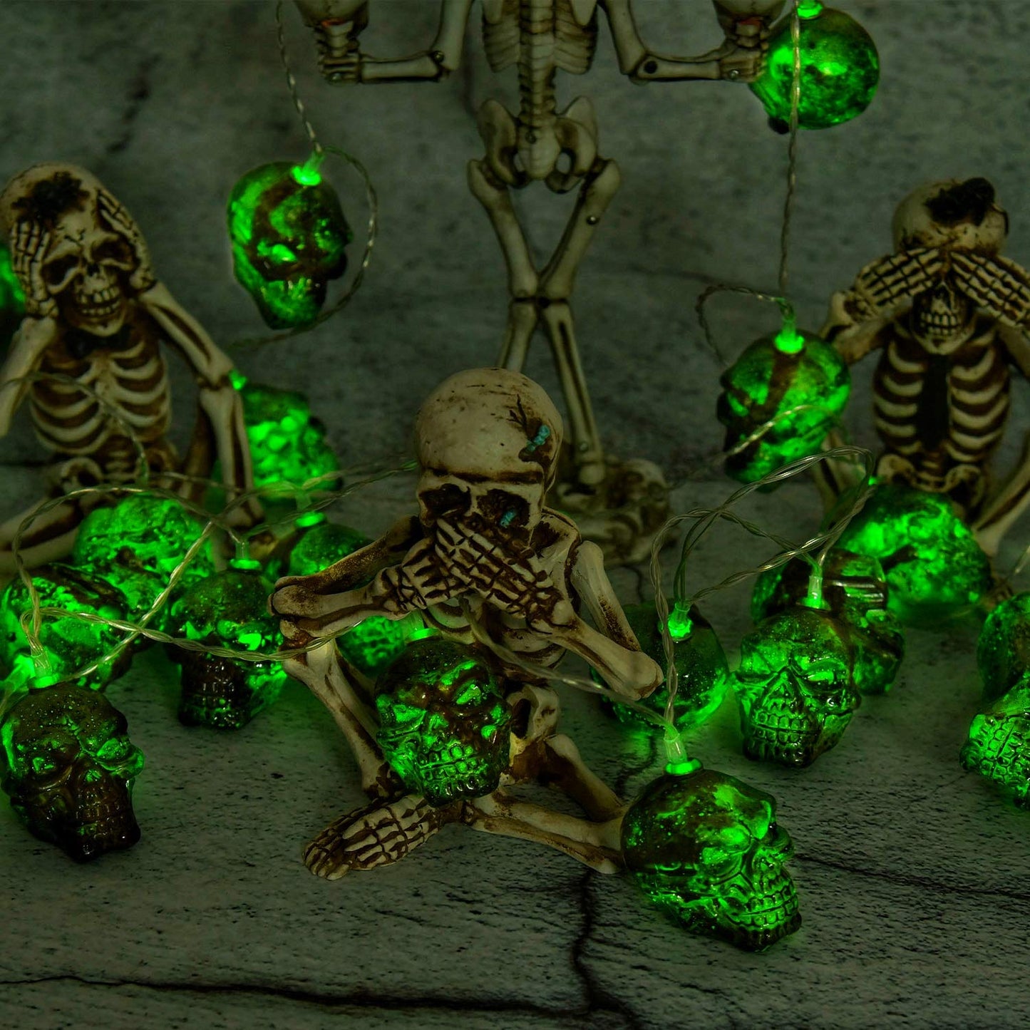 30LEDs Spooky Skull String Light
