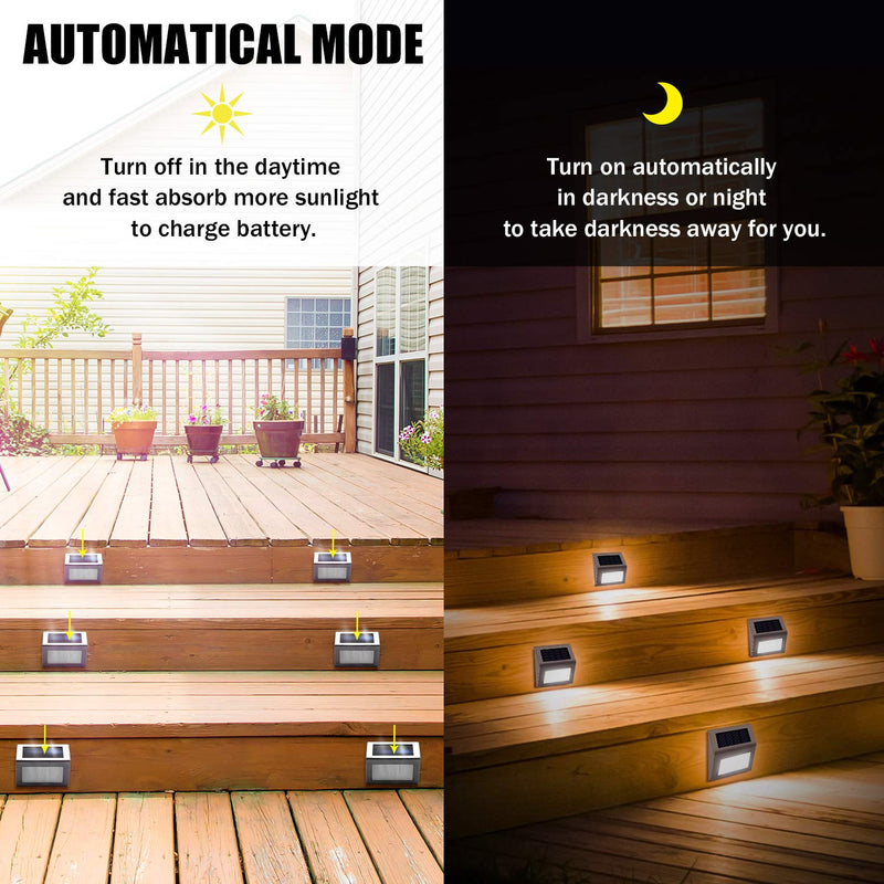 LED Solar-Powered Deck Lights