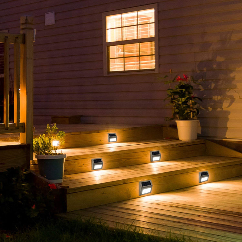 LED Solar-Powered Deck Lights