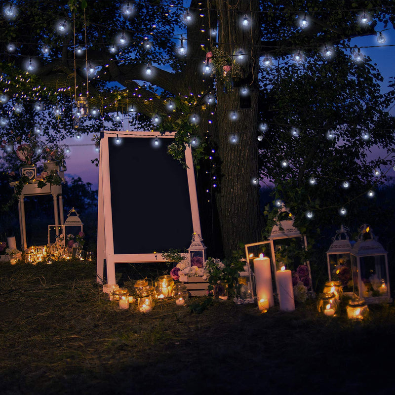 Solar-Powered Crystal Ball String Lights